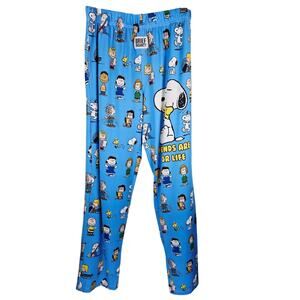 Brief Insanity Peanuts Family Blue Lounge Pajama Pants Women's XL